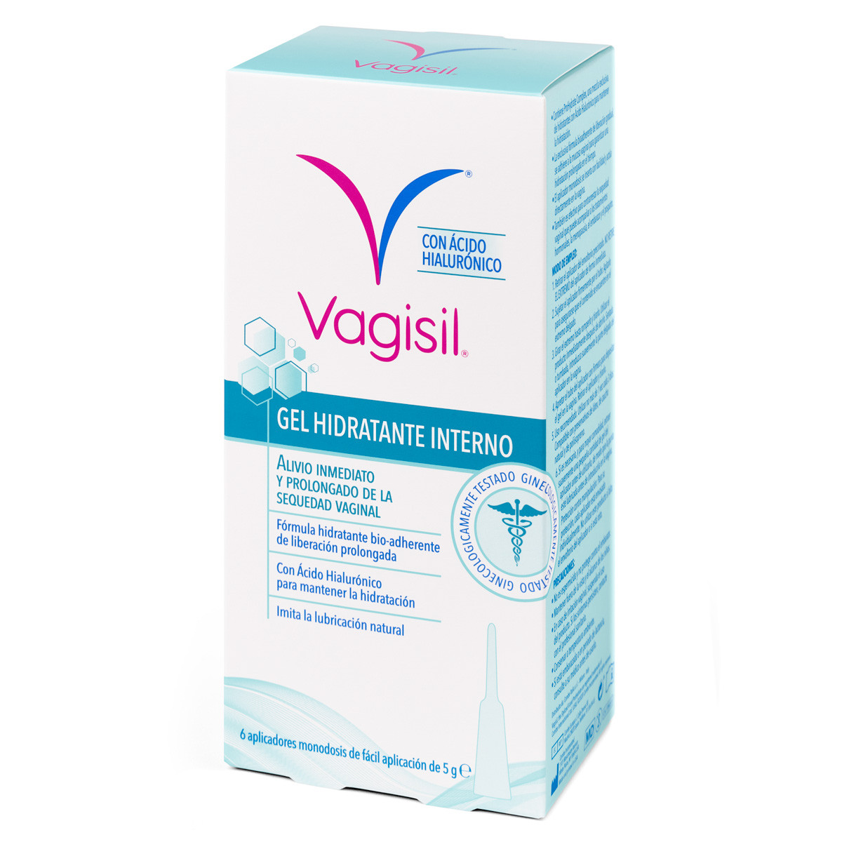 Vagisil íntima gel hidratante interno 6ud x 5g